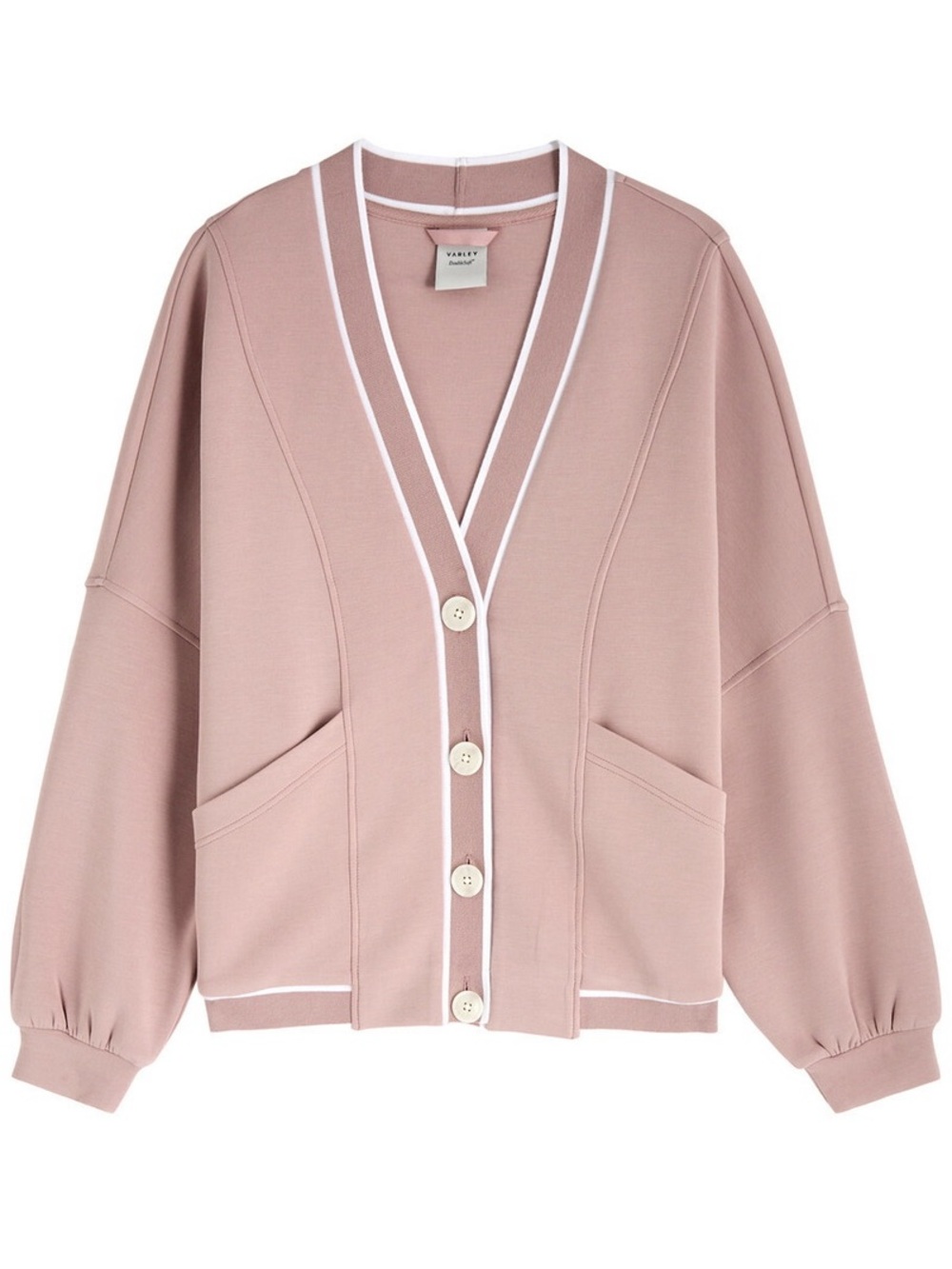 Varley Decker Off-Court Stretch-jersey Cardigan Mauve